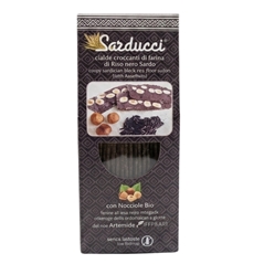 Sarducci di farina di riso nero con nocciole